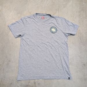 Y2K Quiksilver Heather Gray Short Sleeve Shirt Streetwear
